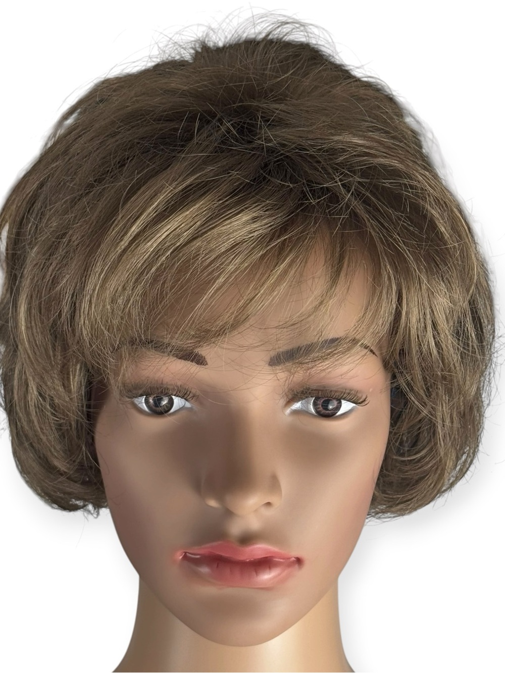 Paula Young Beauty in Motion Ash Brown 18B Layered Curly Bob Wig Average